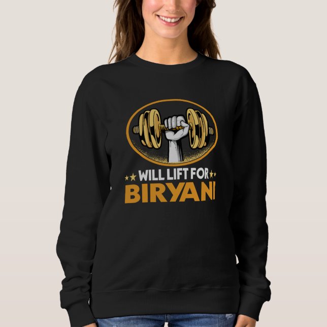 Moletom Vai Levantar para o Humor de Comida Indiana Biryan (Frente)