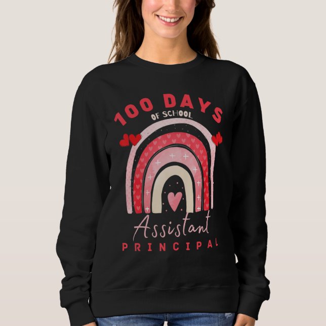 Moletom Valentine 100 days of school Assistant Principal F (Frente)