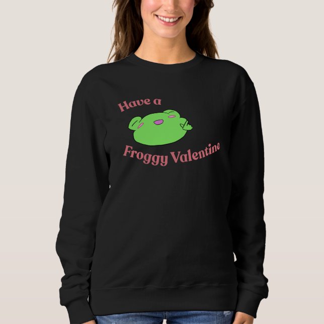 Moletom Valentine do sapinho fofo (Frente)