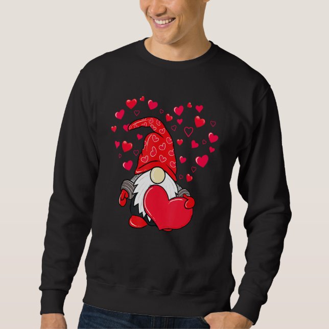 Moletom Valentine Gnome Love Heart Happy Valentines Day Wo (Frente)
