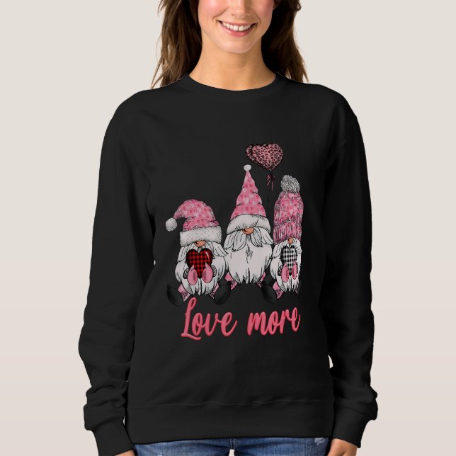Moletom Valentine Gnomes Cute Loves More Heart Buffalo Red (Frente)