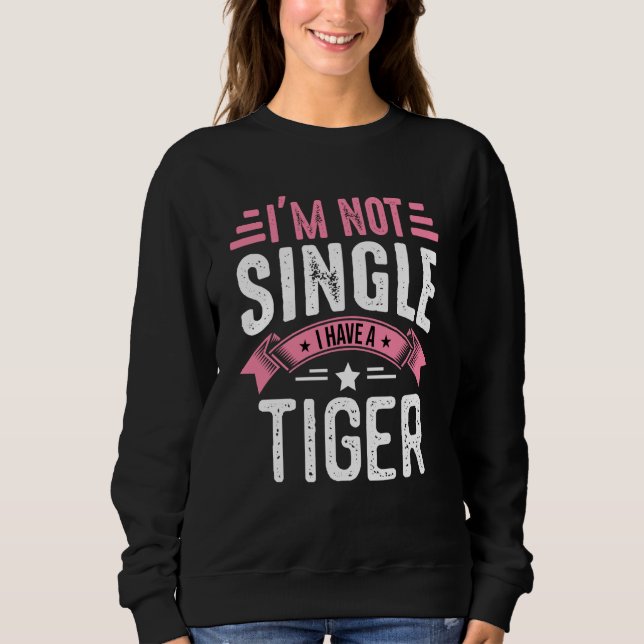 Moletom Valentine I'm Not Single I Have A Tiger Boy Toddle (Frente)
