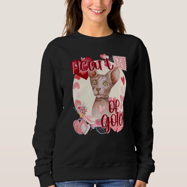 Moletom Valentine Sphynx Cat Simply Cute Southern Colors C (Frente)