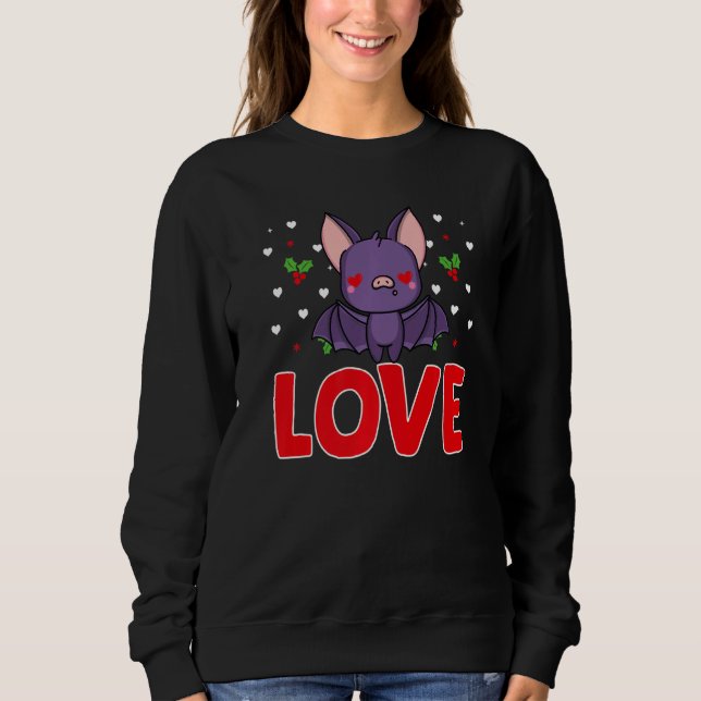 Moletom Valentines Day 2023 Love Bat Hearts Boys Girls Kid (Frente)