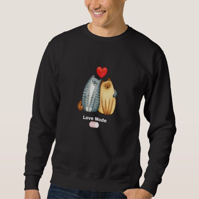 Moletom Valentine's Day cat motif lion fashion on for men  (Frente)