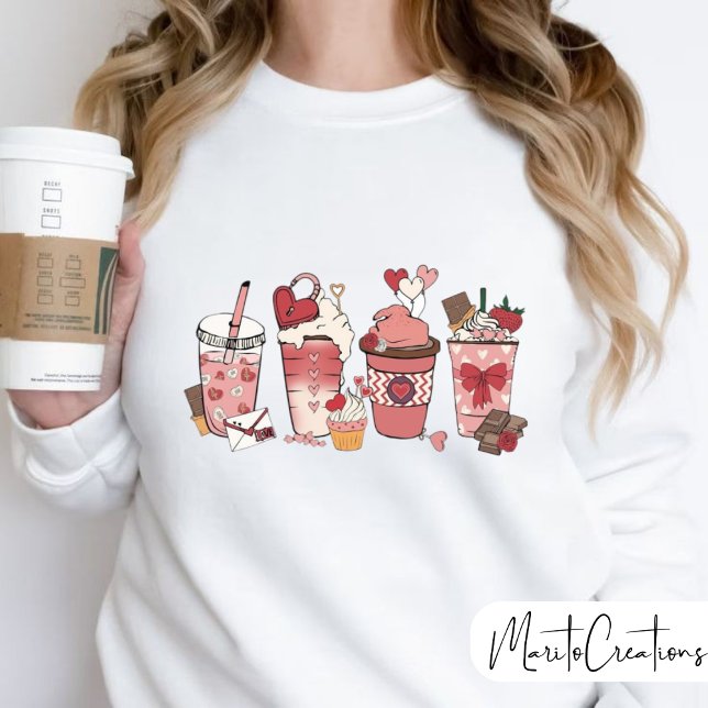 Moletom  Valentine's Day Coffe jumper for women, love (Criador carregado)