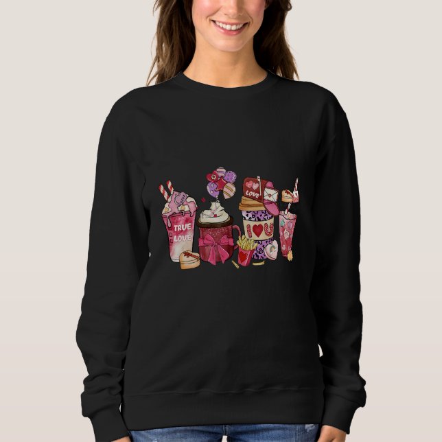 Moletom Valentines Day Coffee Love Heart Valentines Day Co (Frente)