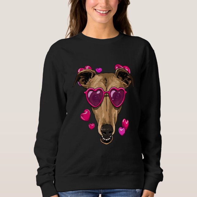 Moletom Valentines Day Greyhound Heart Couples Greyhound R (Frente)