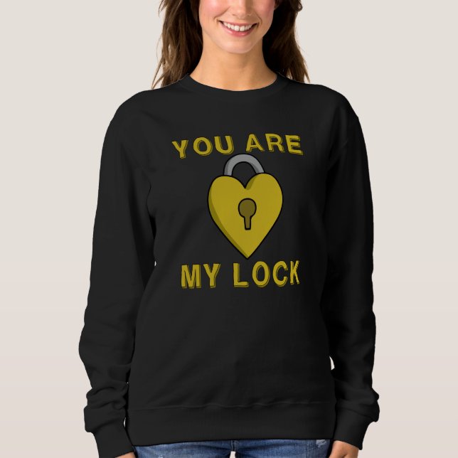 Moletom Valentine's Day I am Your Key You're My Lock Coupl (Frente)