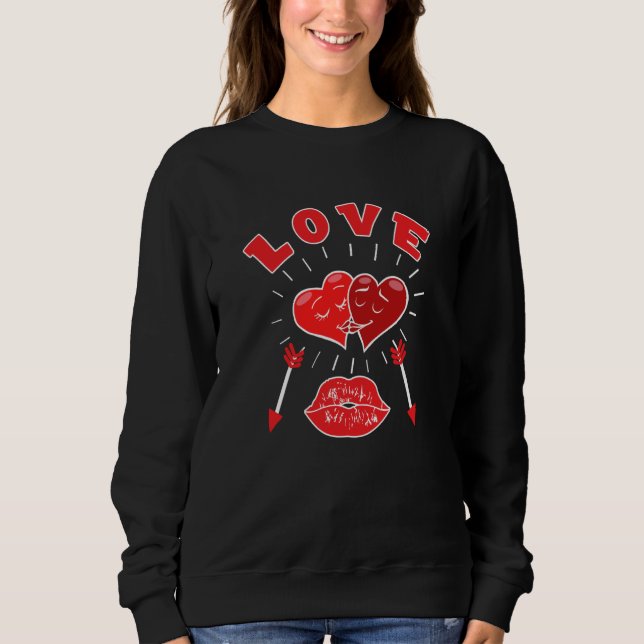 Moletom Valentines Day Love cute Heart  1 (Frente)