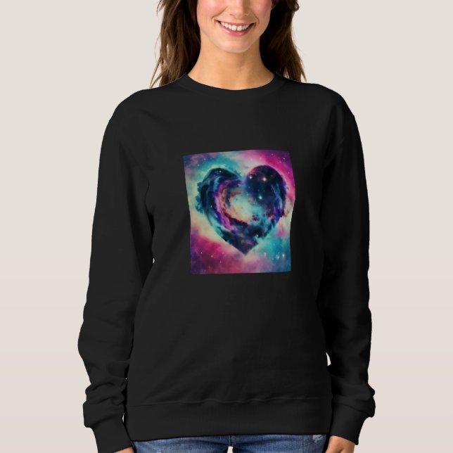 Moletom Valentine's Day Love Heart Galaxy Girlfriend Fianc (Frente)