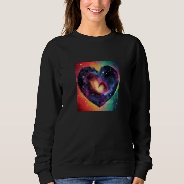 Moletom Valentine's Day Love Heart Galaxy Girlfriend Fianc (Frente)