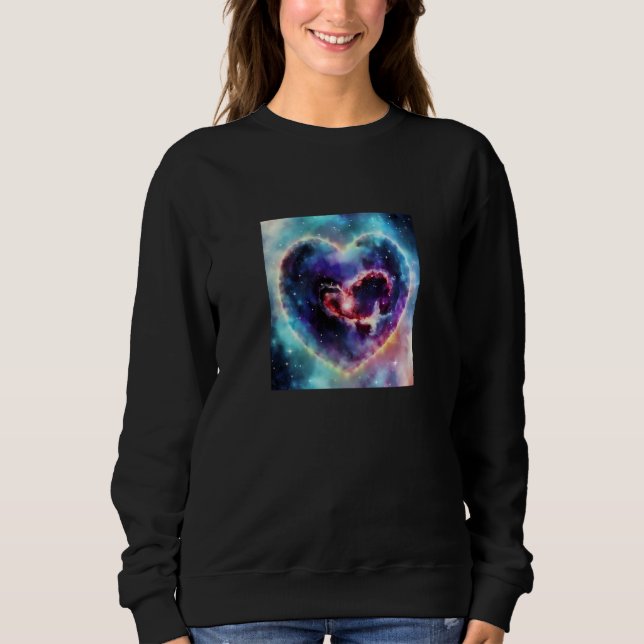Moletom Valentine's Day Love Heart Galaxy Girlfriend Fianc (Frente)