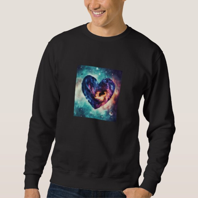 Moletom Valentine's Day Love Heart Galaxy Girlfriend Fianc (Frente)
