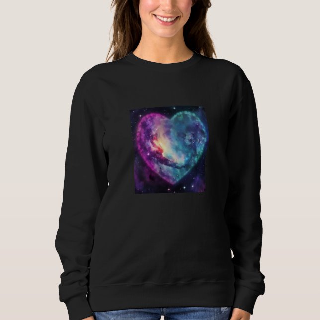 Moletom Valentine's Day Love Heart Galaxy Girlfriend Fianc (Frente)