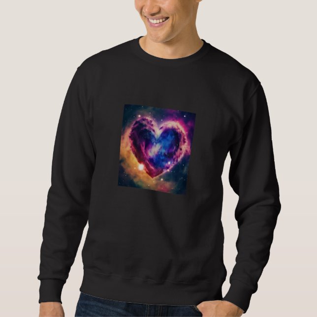 Moletom Valentine's Day Love Heart Galaxy Girlfriend Fianc (Frente)