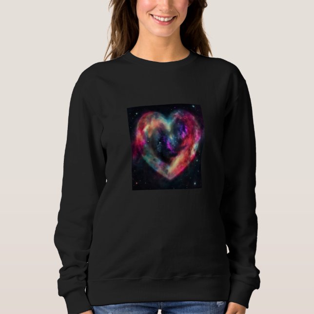 Moletom Valentine's Day Love Heart Galaxy Girlfriend Fianc (Frente)