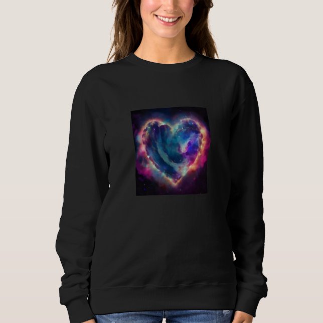 Moletom Valentine's Day Love Heart Galaxy Girlfriend Fianc (Frente)
