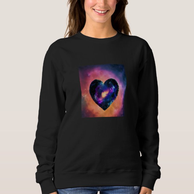 Moletom Valentine's Day Love Heart Galaxy Girlfriend Fianc (Frente)