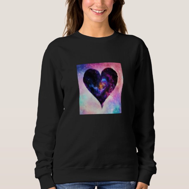 Moletom Valentine's Day Love Heart Galaxy Girlfriend Fianc (Frente)
