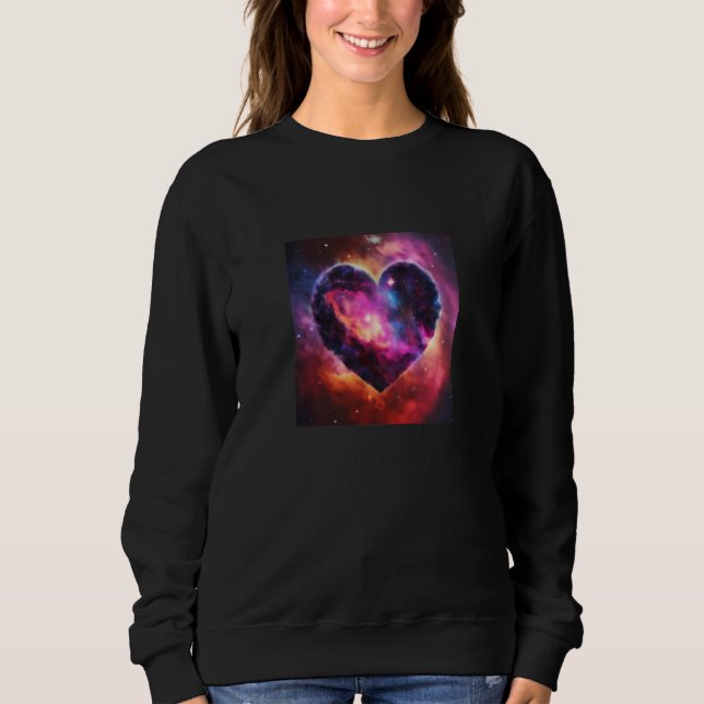 Moletom Valentine's Day Love Heart Galaxy Girlfriend Fianc (Frente)