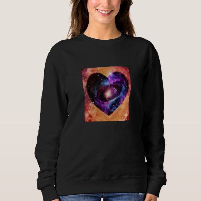 Moletom Valentine's Day Love Heart Galaxy Girlfriend Fianc (Frente)