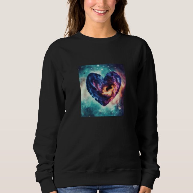 Moletom Valentine's Day Love Heart Galaxy Girlfriend Fianc (Frente)