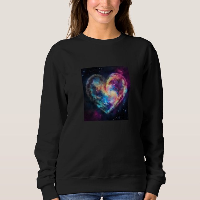 Moletom Valentine's Day Love Heart Galaxy Girlfriend Fianc (Frente)