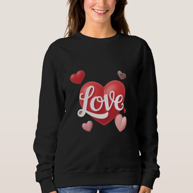 Moletom valentines day modern valentines romantic design  (Frente)