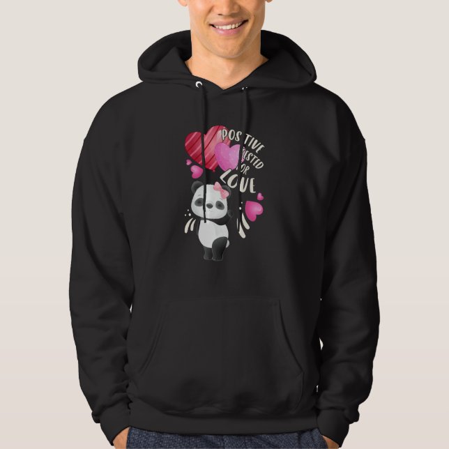 Moletom Valentine's day panda bear with hearts (Frente)