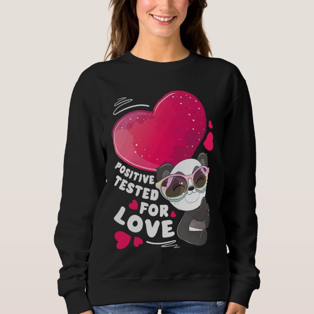 Moletom Valentine's day panda with heart (Frente)