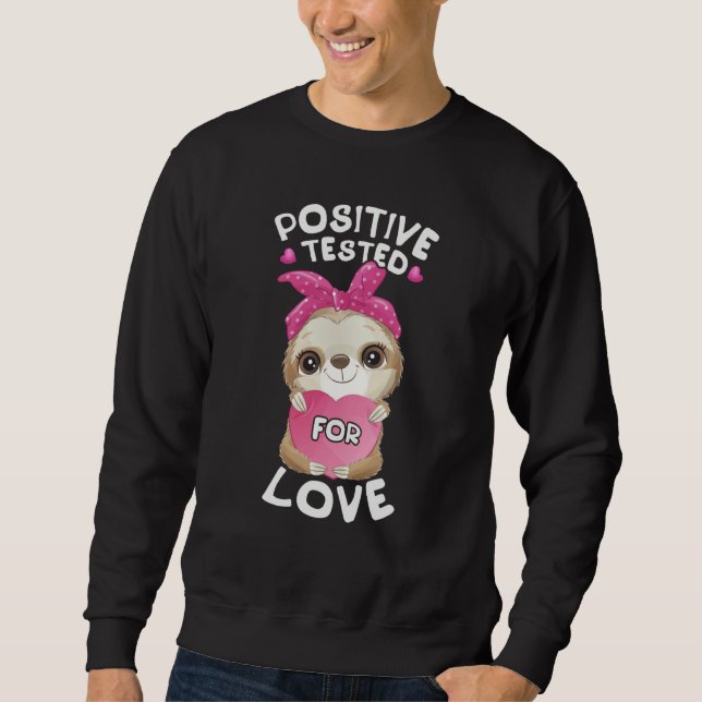 Moletom Valentine's day sloth with pink heart for her (Frente)