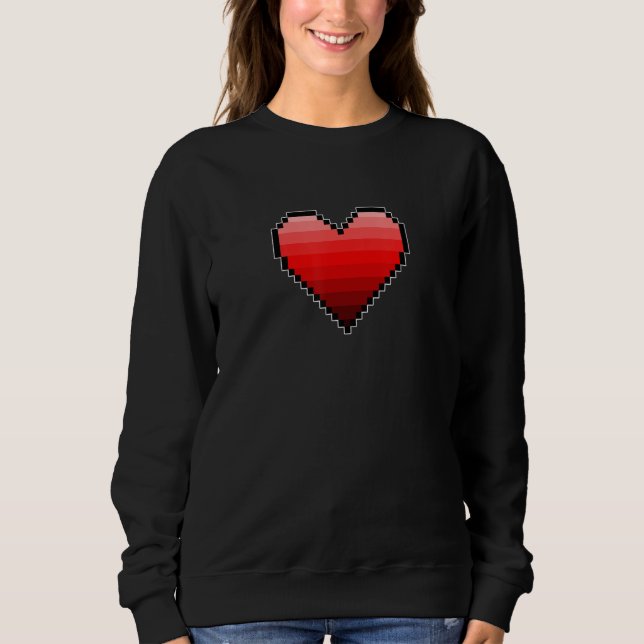MOLETOM VALENTINE'S RETRO 8 BIT HEART 1 (Frente)