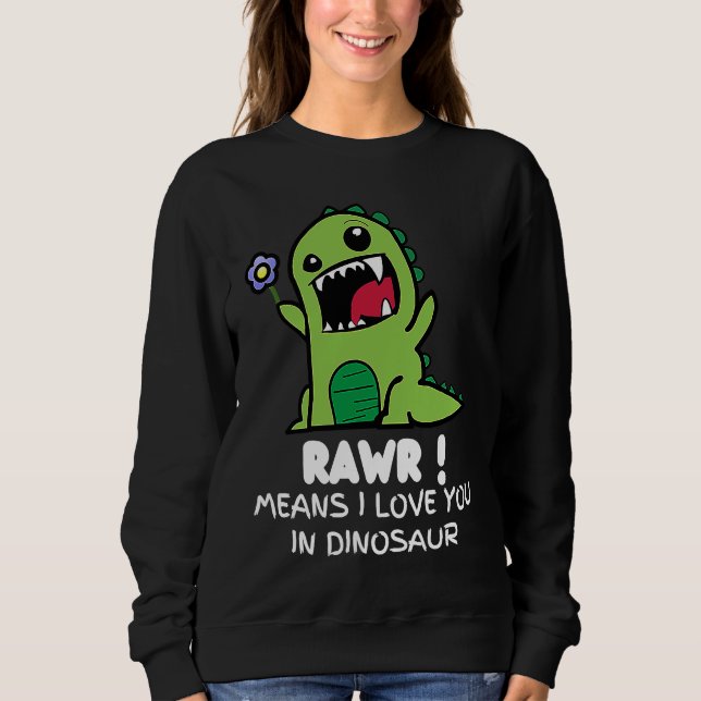 Moletom Valentine's Rex Cute Dinosaur (Frente)