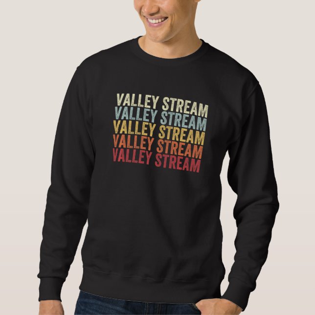 Moletom Valley Stream New York Valley Stream NY Retro Vint (Frente)