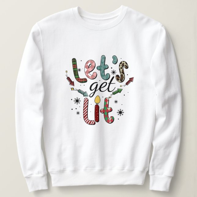 Moletom Vamos acende natal (Frente do Design)