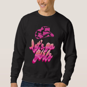 Moletom Vamos de vaqueira ocidental Go Girl Cowhow Leopard