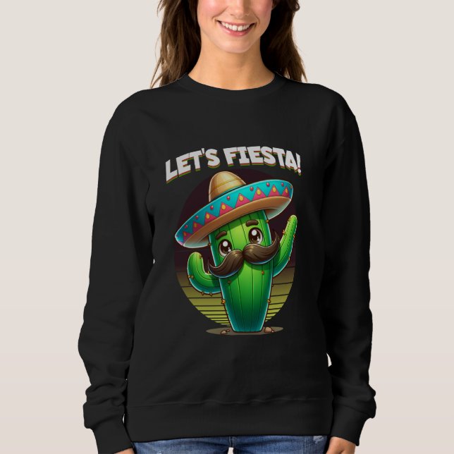 Moletom Vamos Festejar Cinco de Maio Cacto de Dabbing Bigo (Frente)
