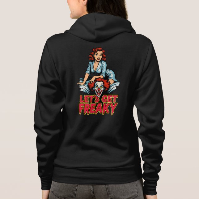 Moletom Vamos Ficar Doidos – Pin-Up Retro & Palhaço Assust (Verso)