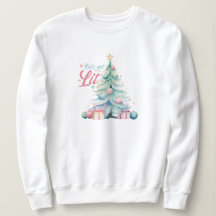 Vamos Ficar Iluminados Árvore de Natal Aquarela