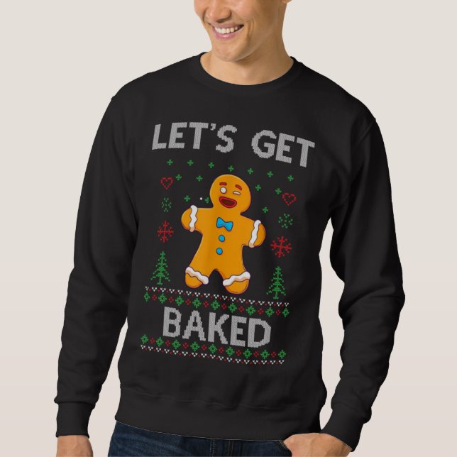 Moletom Vamos Pegar Cookie Engraçado Xmas Feio De Natal (Frente)