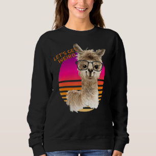 Moletom Vamos Ser Animal Estranho Hipster Llama Com Óculos