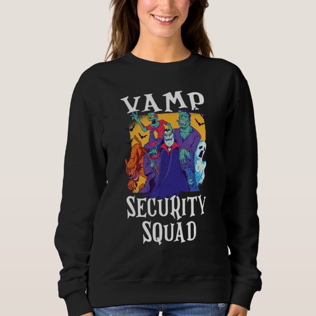 Moletom Vamp Security Squad   Easy Halloween Costume (Frente)
