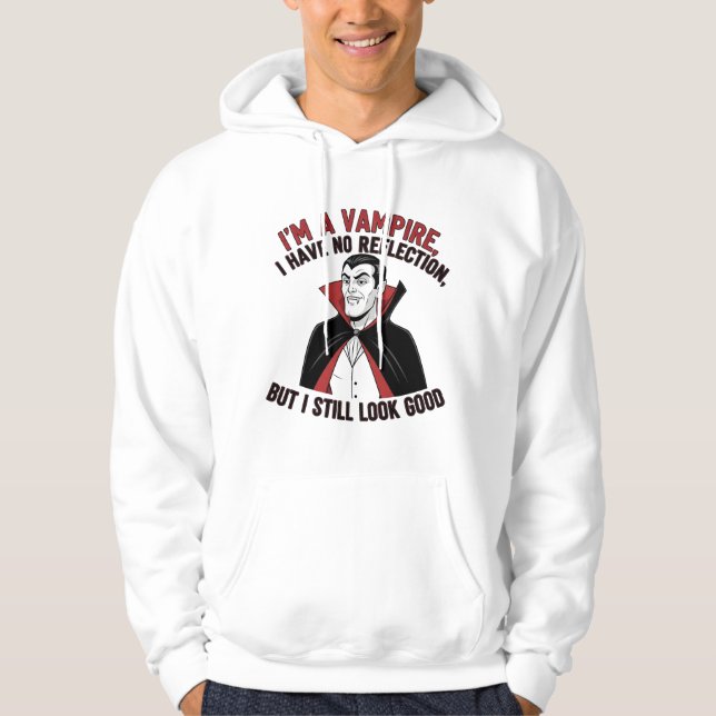 Moletom Vampiro Confiante Humor de Halloween (Frente)