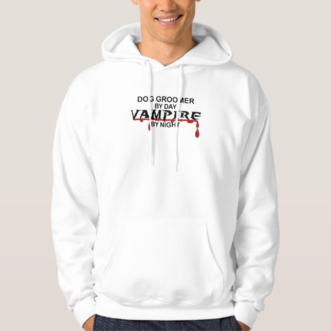 Moletom Vampiro do Groomer do cão em a noite (Frente)