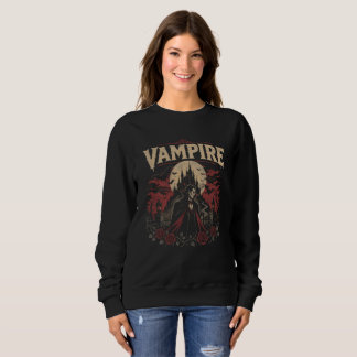 Moletom Vampiro Gótico Vintage - Vibrações de Halloween