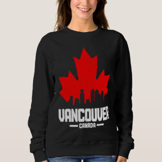 Moletom Vancouver BC Canadá Folha de Bordo Bandeira Canade