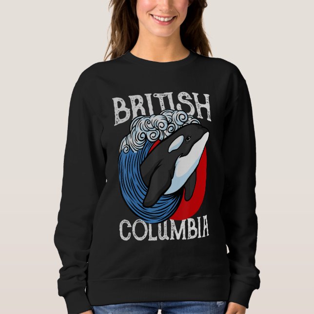 Moletom Vancouver British Columbia Orca Whale (Frente)