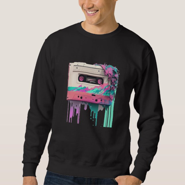 Moletom Vaperwave Aesthetic Glitch Cassette Tape Retrowave (Frente)
