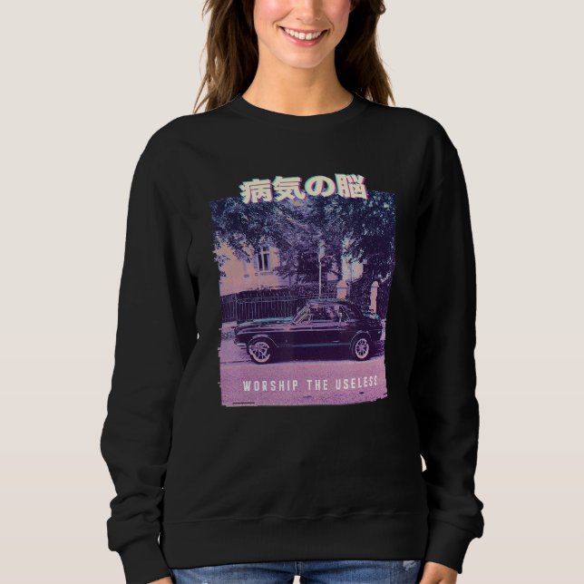 Moletom Vaporwave Aestético, 80s - Trontro Car (Frente)